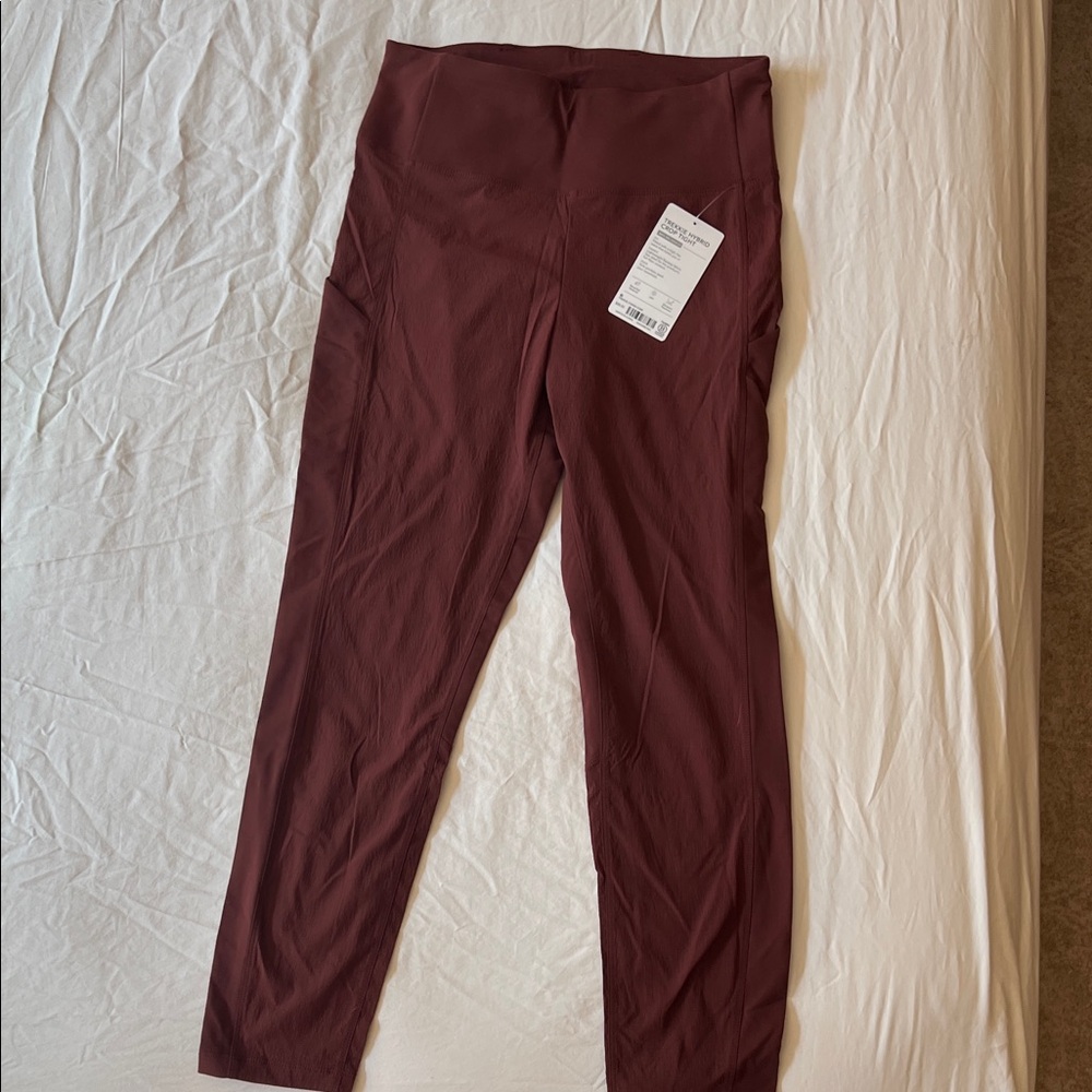 Athleta Maroon High-Waisted Leggings